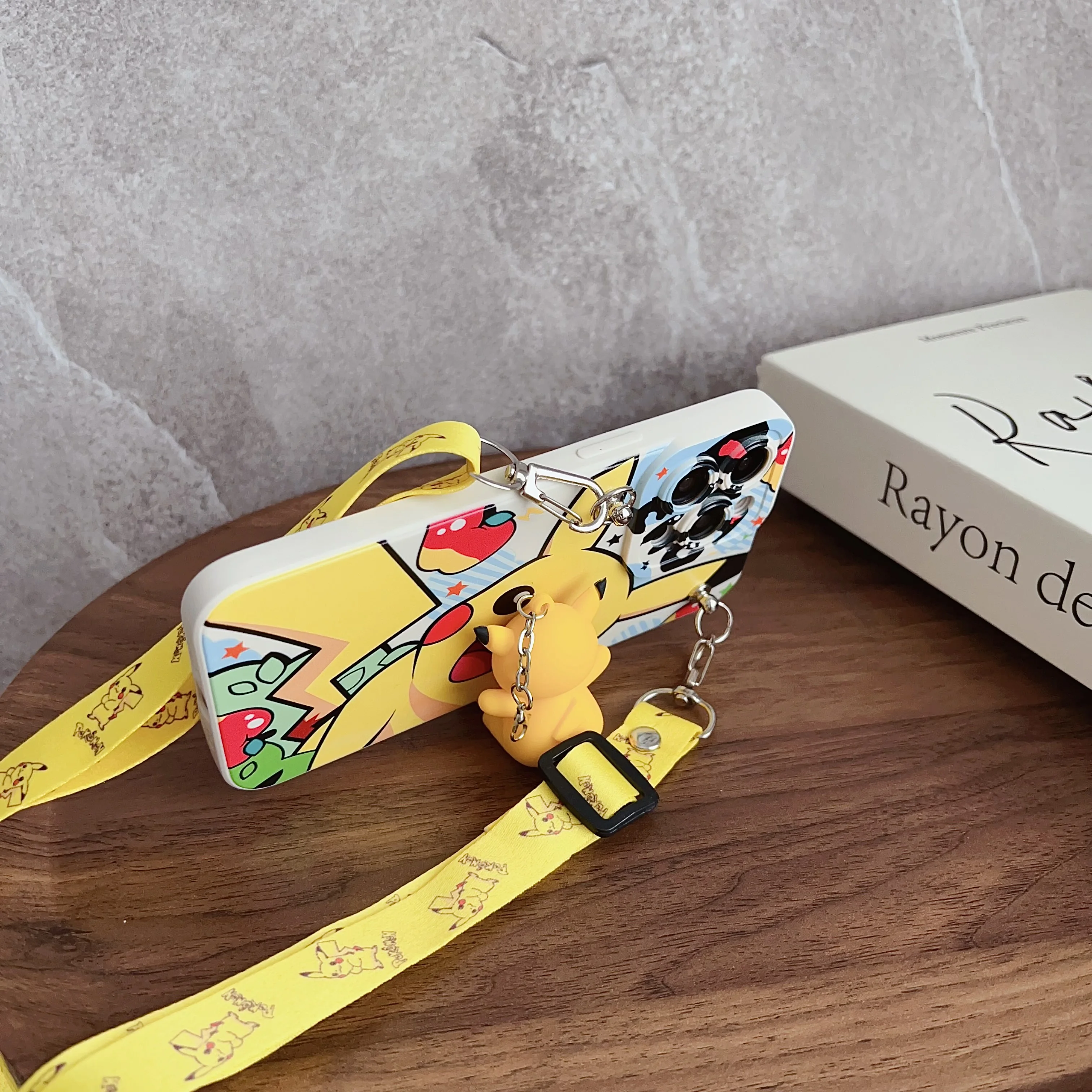 Para Samsung Galaxy A16 A06 A04 A04s A05 A05s A34 A24 A54 A14 A15 A25 A35 A55 funda de Pika de dibujos animados con cuerda de soporte - imagen 2