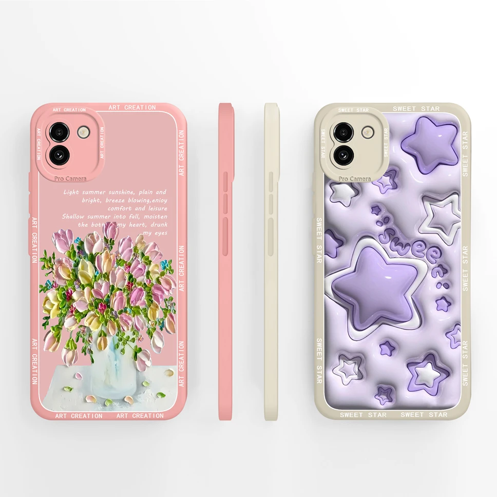 Funda de teléfono para Samsung Galaxy A03 A03S, carcasa suave y suave, bonita, con mariposas, para Samsung Galaxy A03 Galaxy A03S - imagen 3