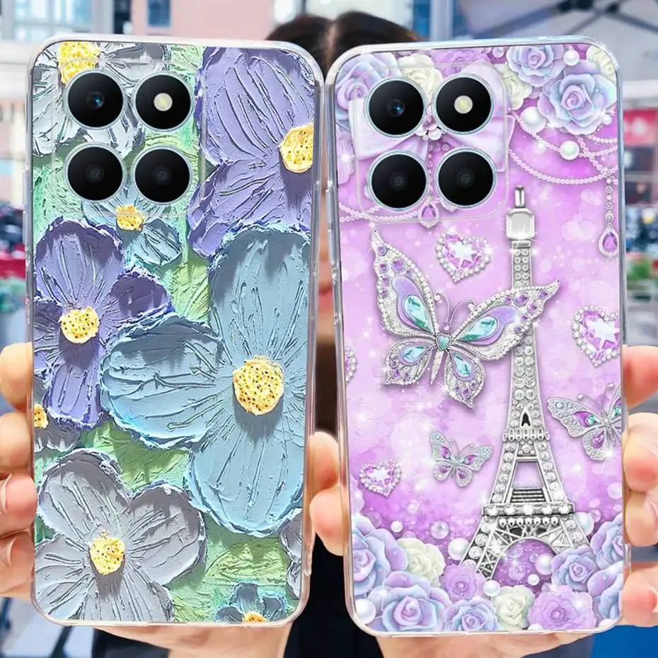 Funda de silicona blanda para Honor X6a WDY-LX1 2023, carcasa trasera de TPU transparente pintada bonita para Honor X6a X 6A 4G - imagen 2