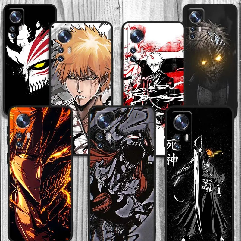 Funda Ichigo Kurosaki para Xiaomi Mi 17 15 14 14T 13 12 11 13T 12T 11T 12X Lite Ultra Pro Max 5G funda de teléfono negra