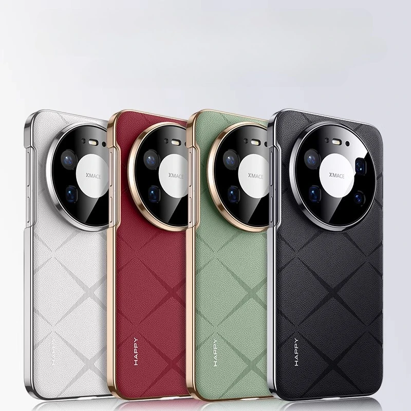 Para Huawei Mate 80 Pro Max funda de marco chapado de cuero de lujo para Huawei Mate80 Pro RS protección de cámara cubierta dura a prueba de golpes