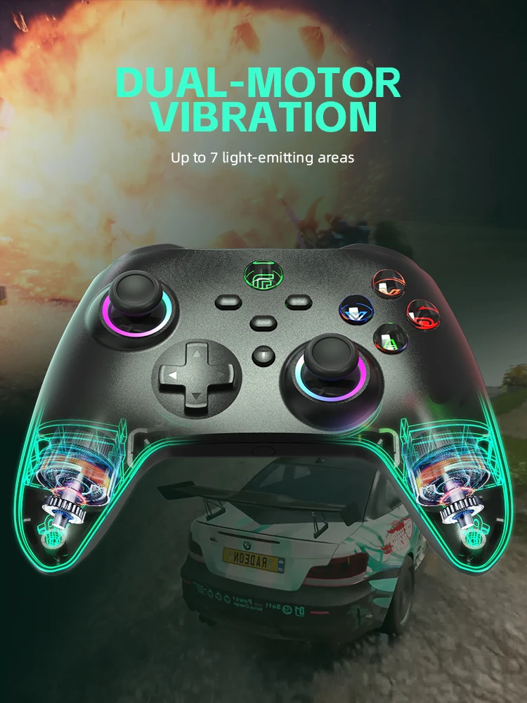 Data Frog-controlador inalámbrico para Nintendo Switch, Gamepad Pro con función Turbo programable, OLED, LITE, PC, Android - imagen 5