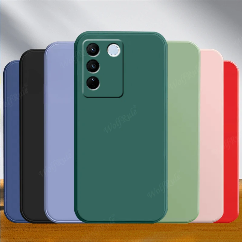 Funda de silicona a prueba de golpes para Vivo V27E, carcasa suave de TPU para teléfono móvil