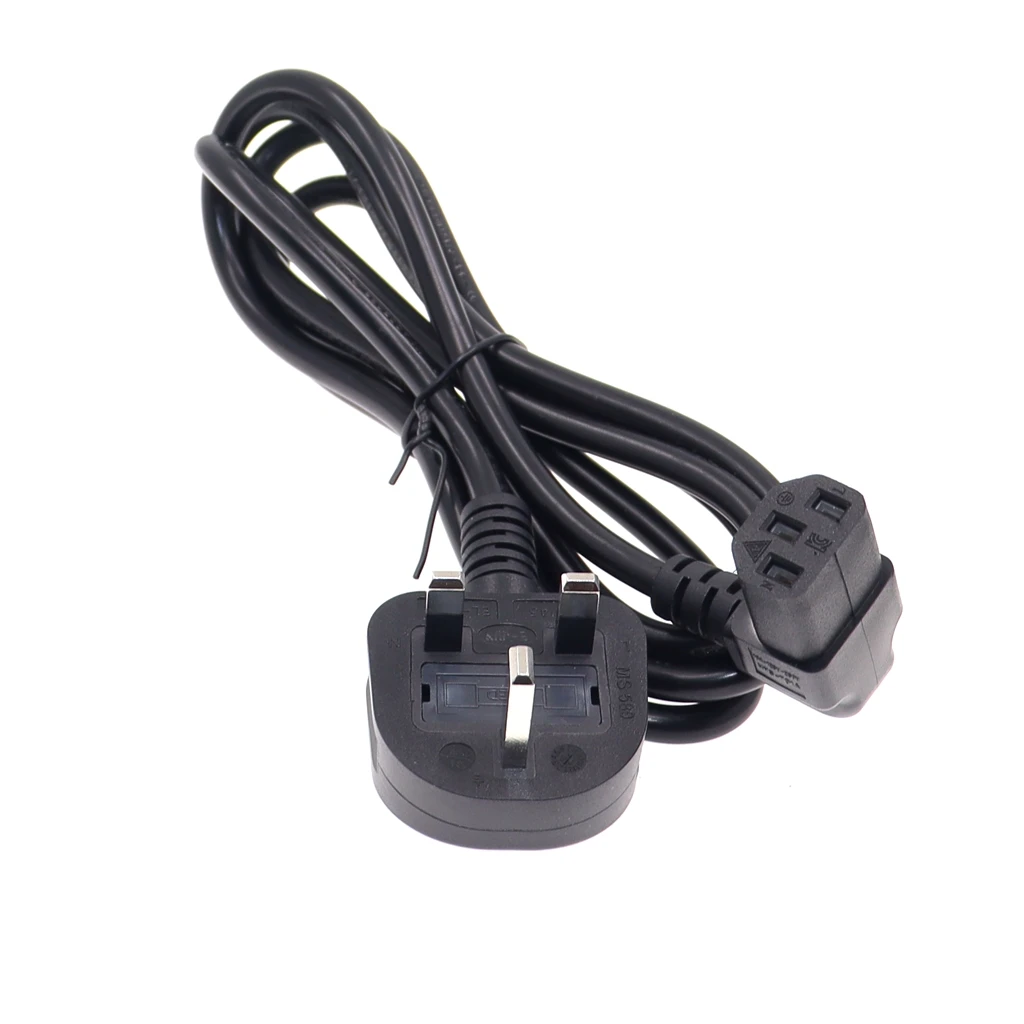 Enchufe de 3 pines UK BS1363 a Cables de alimentación de ángulo PDU hembra C13, adaptador de ángulo IEC C13, adaptador de ángulo de cable de alimentación - imagen 4