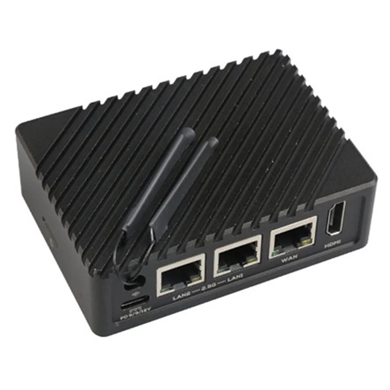 GW-Nanopi R5S Router Dual 2.5G + Gigabit Mini Placa de Desarrollo CNC Carcasa totalmente metálica RK3568 WIFI6 - imagen 2