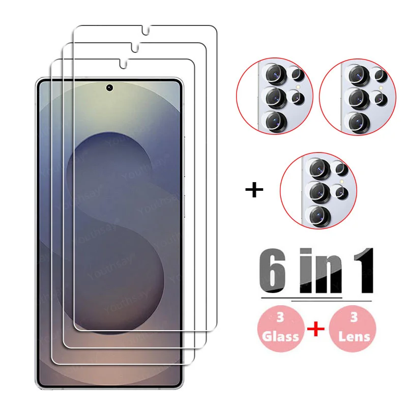 Vidrio Gule completo para Samsung Galaxy S25 Ultra Protector de pantalla Samsung S25 vidrio Ultra templado película de lente de teléfono Galaxy S25 Ultra