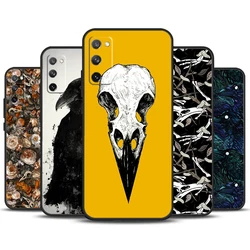 Samsung Galaxy Funda Calavera Cuervo S8-S10/S20-S24 Ultra/Note 10-20