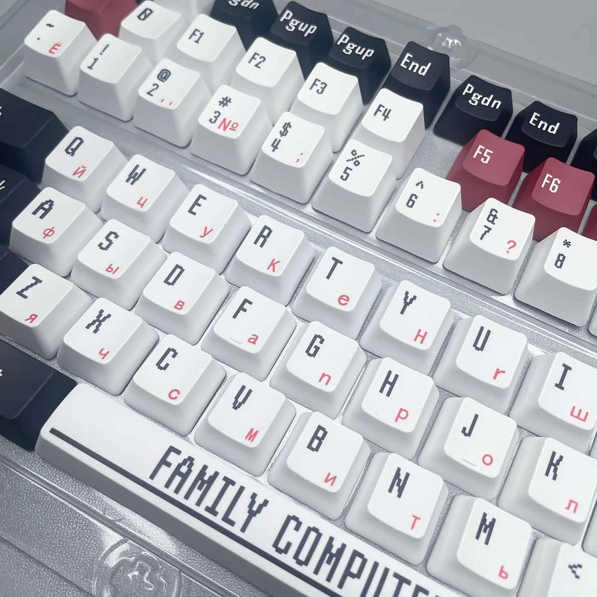 Teclas rusas de 128 teclas para ordenador familiar XDA OEM altura PBT sublimación de tinte para teclado mecánico AULA F75 Ajazz juego PC Ajazz - imagen 2