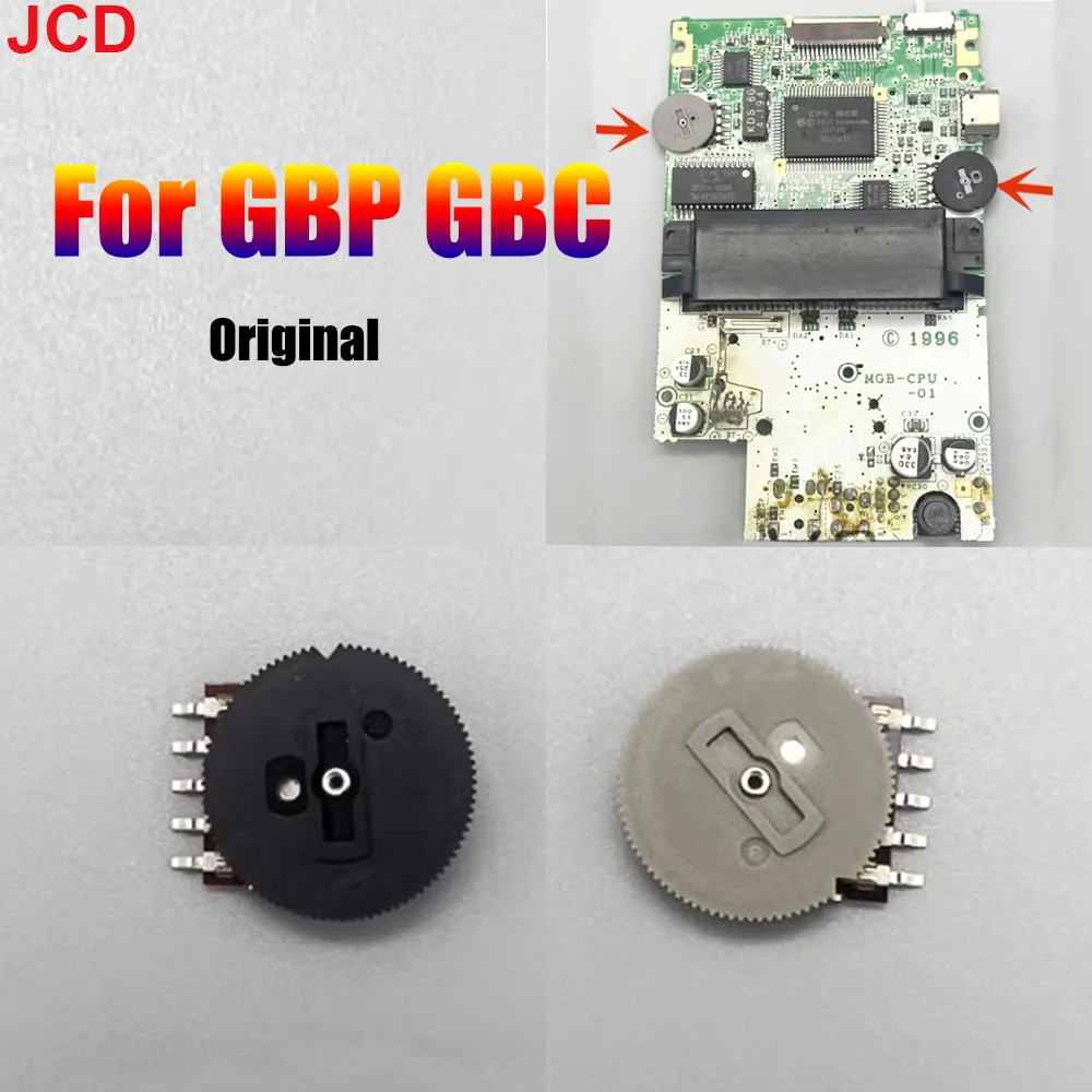 JCD 1 Uds perilla de ajuste de contraste LCD Original, perilla de volumen, interruptor de volumen para potenciómetro de placa base Gameboy GBP GBC