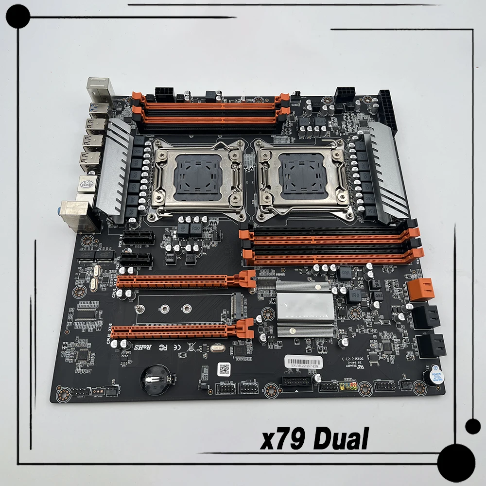 Placa base de escritorio dual x79, juego de estudio de 2011 pines, ordenador multiabierto Xeon E5 2680 V2, perfecto y probado - imagen 2