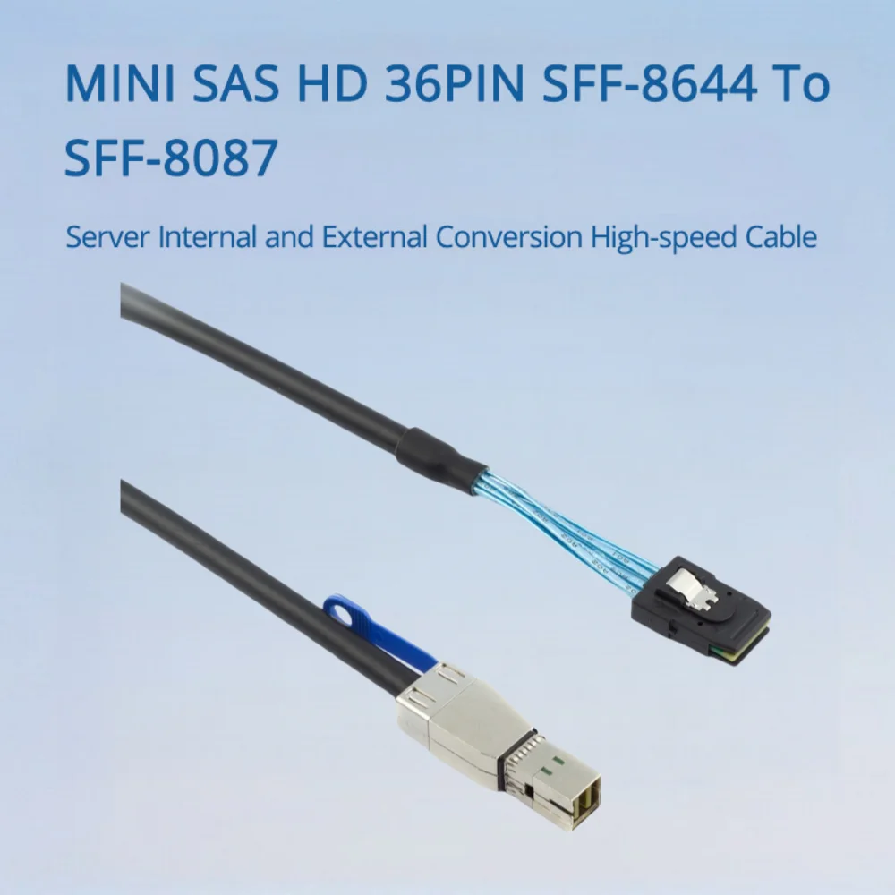MINI SAS HD 36PIN SFF-8644 a servidor SFF-8087 conversión interna y externa Cable de alta velocidad longitud opcional 0,5 M 1M 2M 3M