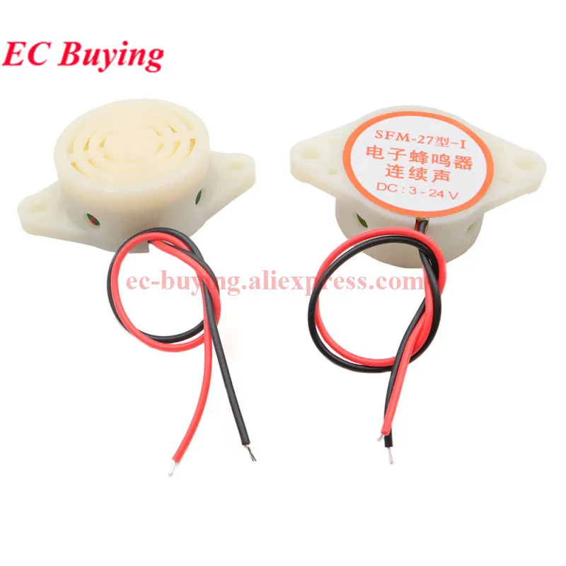 SFM-27 SHD4216 3-24V 12V 95DB zumbador activo zumbador electrónico de alto decibelio alarma de pitido intermitente continuo para Arduino diy - imagen 4