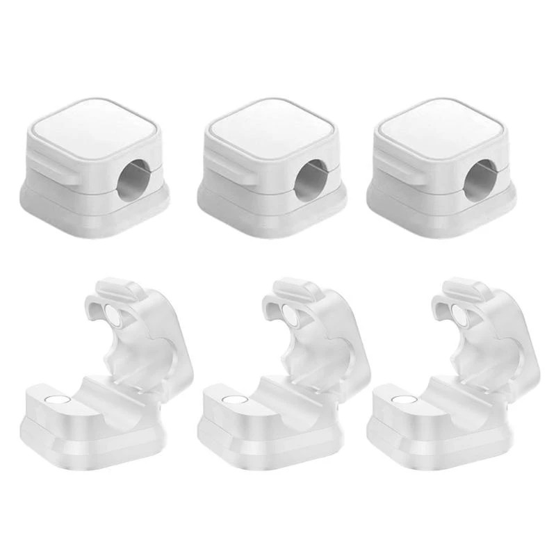 Cable cable magnético 12 piezas Cable escritorio organizadores alambre adhesivo para mesas noche para mesas - imagen 4