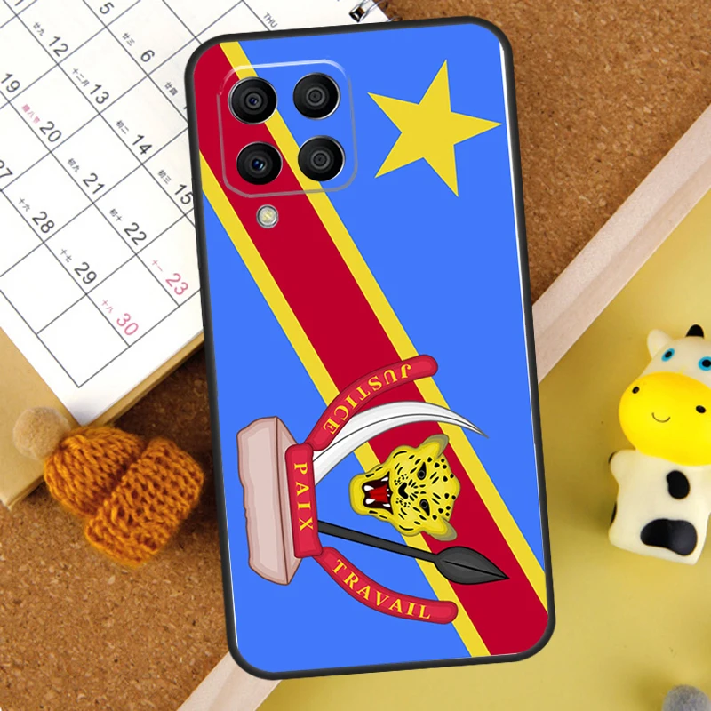 Funda con bandera de la República Democrática del Congo para Samsung Galaxy M15 M35 M55 M33 M21 M31 M16 M36 M56 M53 M13 M12 M32 M52 M14 M34 M54 - imagen 2