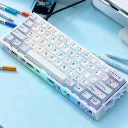 Teclas de lunares coloridas estilo Retro perfil de cereza PBT Compatible con interruptores MX atributo HIFI resistente al calor y duradero
