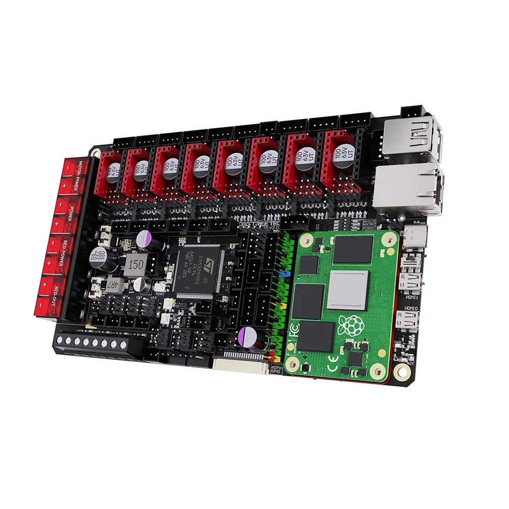 BIGTREETECH Manta M8P V2.0 placa base Stealthy Kit de alta velocidad TMC5160T Plus CB1 para impresora 3D Raspberry Pi Klipper Voron Ender 3 - imagen 2