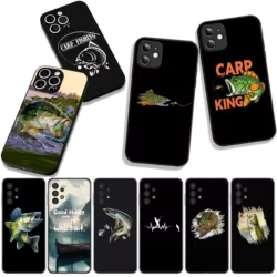 Funda para Teléfono con Diseño de Caña de Pescar para Carpas y Truchas para Xiaomi Redmi Note 14 12 13 ProPlus A4 A3 Pro Plus 12C 13C 14C 5G