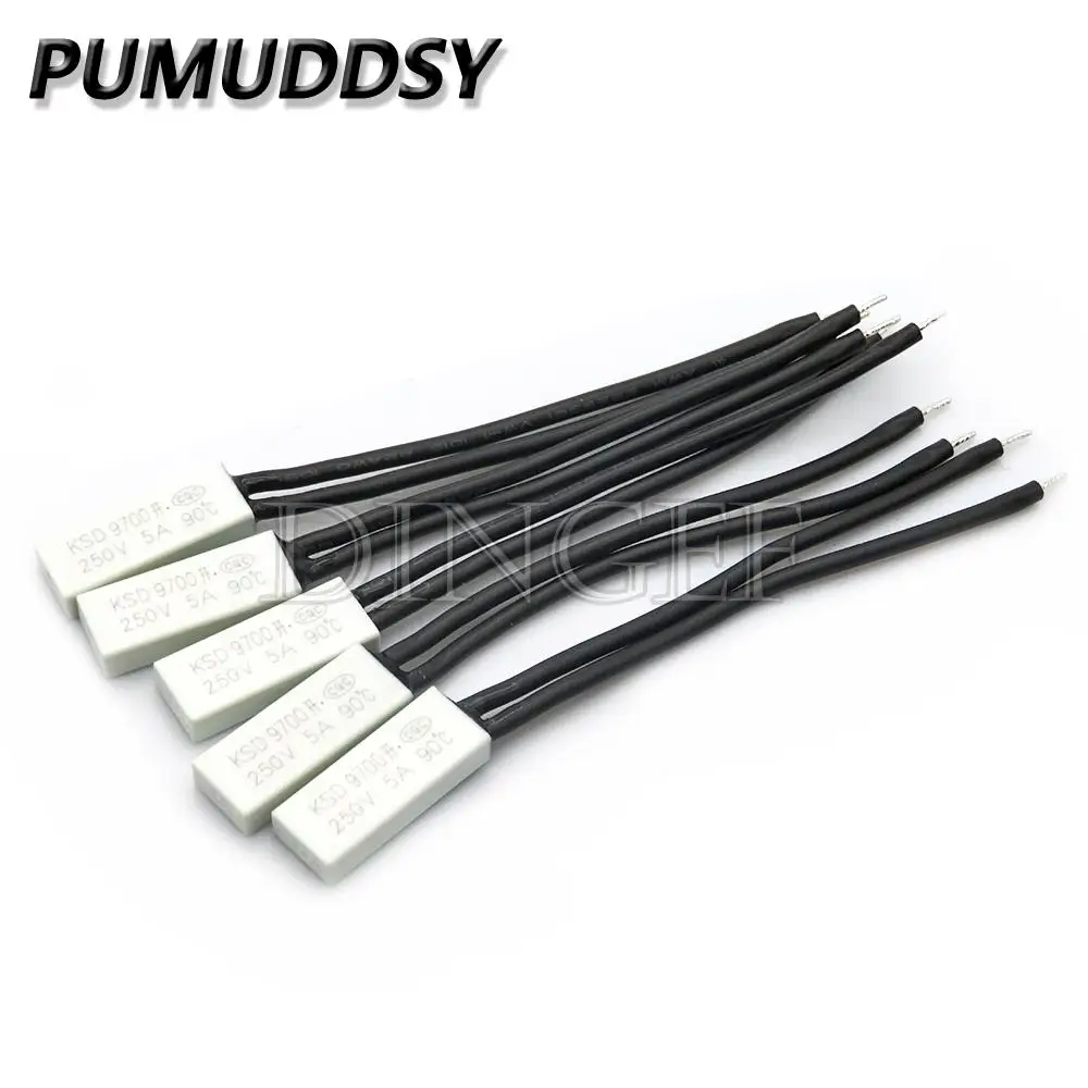 1 Uds KSD9700 5A 10A 250V 15C 55C 60C 75C 80C 85C 90C 95C 100C 155C NO NC termostato Protector térmico fusibles interruptor de temperatura - imagen 4