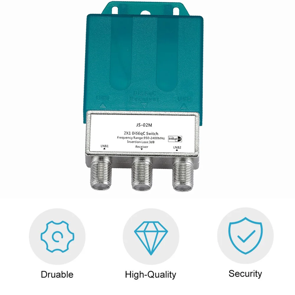 950-2400MH TV DS-04M impermeable Satélite 2x1 DiSEqC interruptor antena FTA plato plano LNB multiinterruptor para receptor de TV satélite - imagen 4