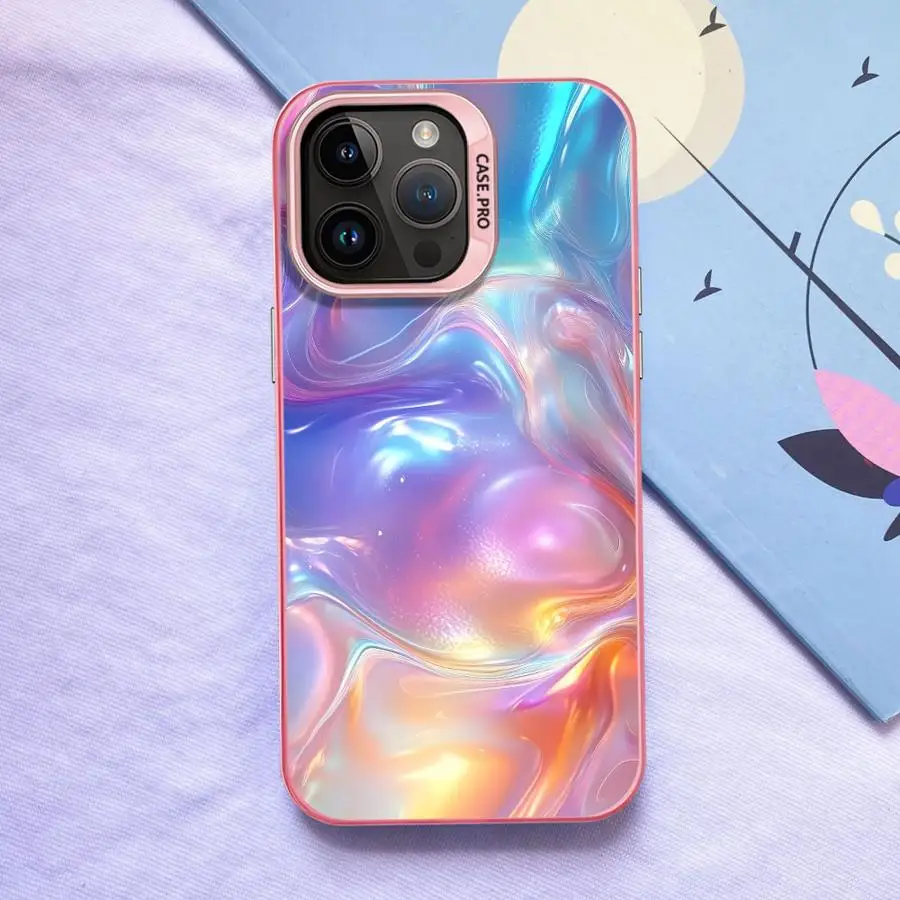 Funda trasera de teléfono para iPhone XS 14 12 16 17 Pro Max 16e 15 Plus 17Air XR 11 13 Mariposa colorida - imagen 3