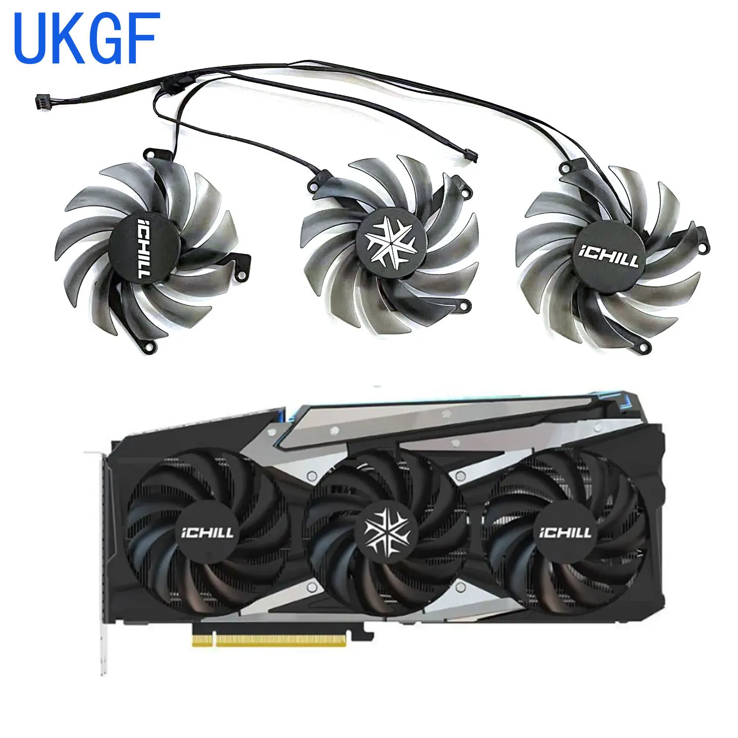 Nuevo ventilador GPU de 85MM 4PIN CF-12915S RTX3090 3080 adecuado para placa gráfica INNO3D RTX3070 3070Ti 3080 3080Ti 3090 ICHILL X4 OC