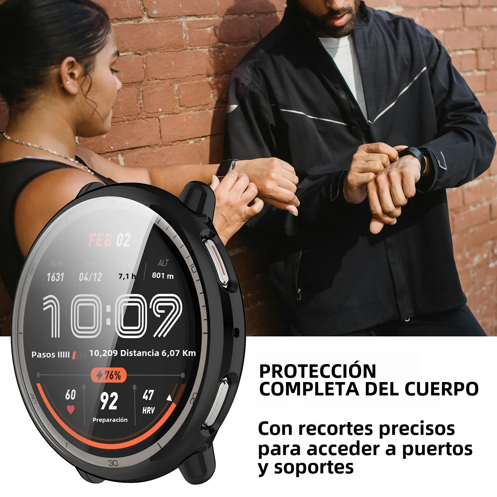 Funda protectora de pantalla para Amazfit Active 2, carcasa protectora completa de TPU suave para accesorios Active2 - imagen 4