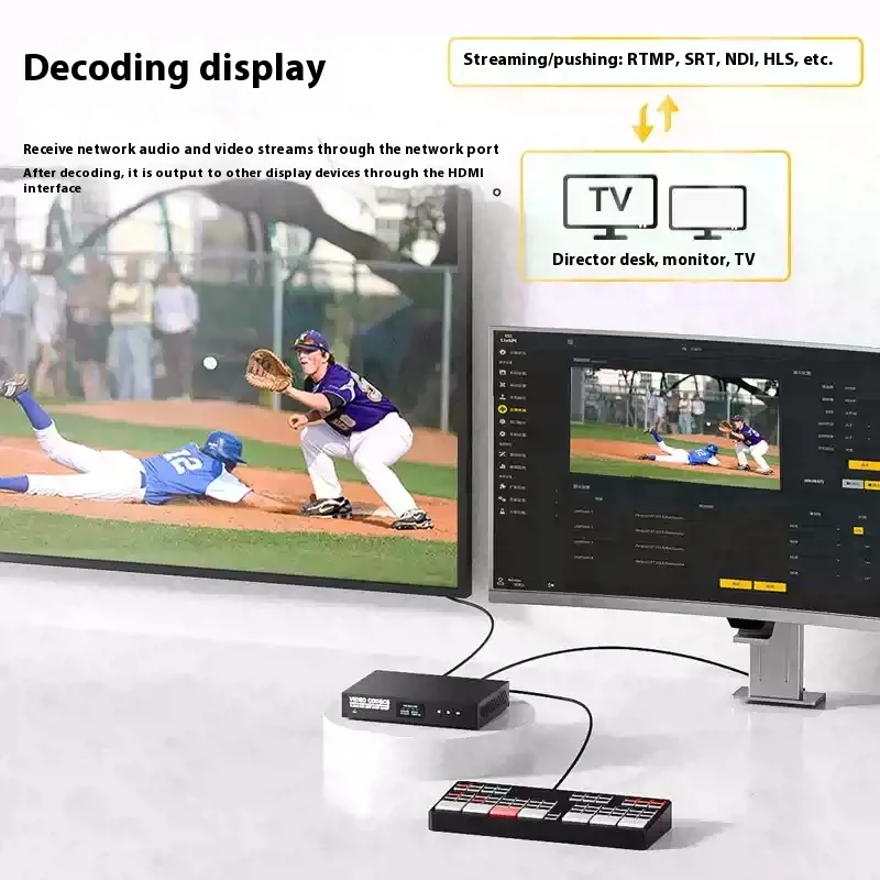 Decodificador 4K del codificador SDI de 4 canales ENC4S con soporte SRT NDI RTMP para transmisión en vivo - imagen 5