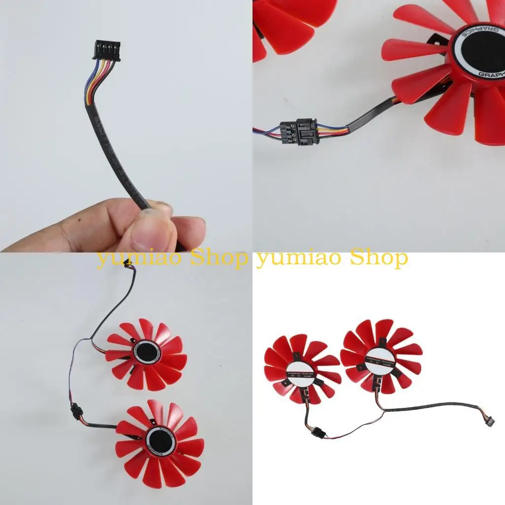 587B 2pcs Ventilador enfriamiento 120cfm para estuche computadora y disipación calor eficiente GPU