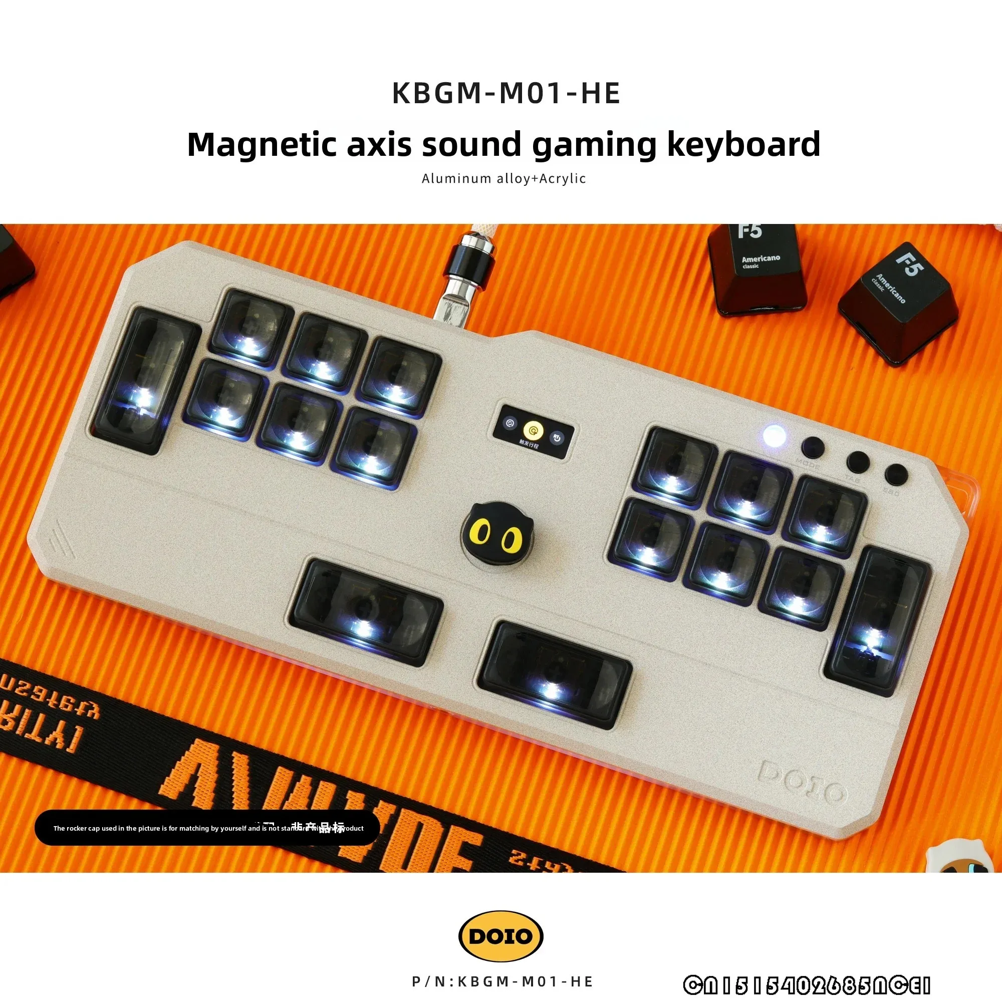 DOIO HITBOX KBGM M01 Mini teclado HE aleación de aluminio acrílico interruptor magnético bajo teclado de jugador OSU/DJMAX/Muse Dash/EZ2ON - imagen 2