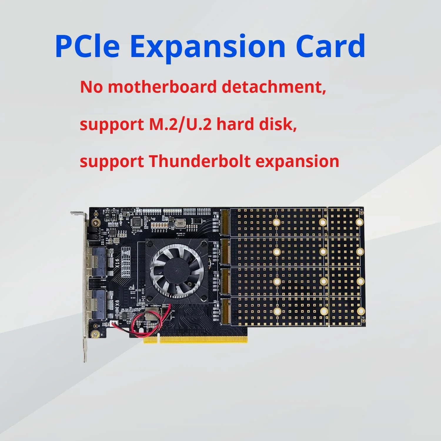 Tarjeta de expansión PCIe3.0 PLX8749, placa principal, módulo compatible integrado dividido, tarjeta gráfica, expansión NvmeU.2 - imagen 3