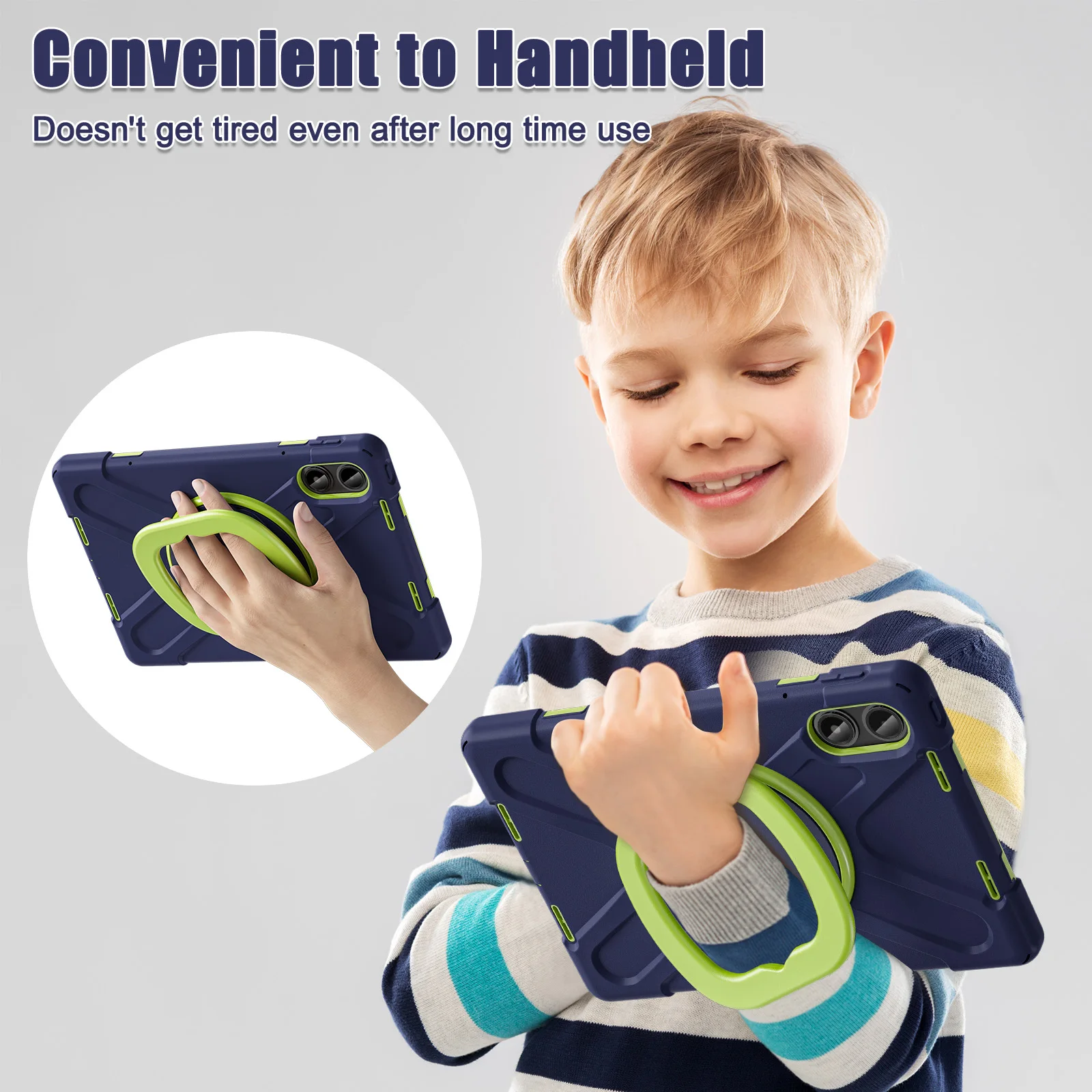 Funda resistente giratoria 360 Universal para Xiaomi Poco Pad Redmi Pad Pro 2024 cubierta de soporte híbrido de 12,1 pulgadas con mango divertido - imagen 5