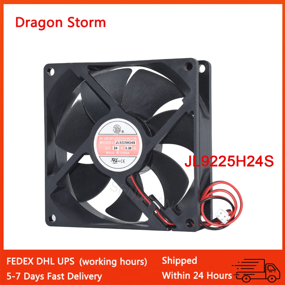 Nuevo JL9225H24S 24V DC 0.30A 9225 92mm 92*92*25MM máquina de equipo de soldadura de 2 pines ventilador de refrigeración inversor ultrasilencioso