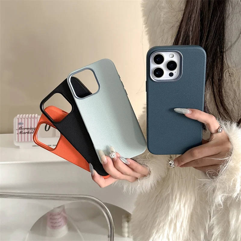 Para iPhone 13 14 15 16 Pro Max cuero de PC de lujo para funda de teléfono Magsafe lente de aleación de carga inalámbrica magnética cubierta a prueba de golpes - imagen 3