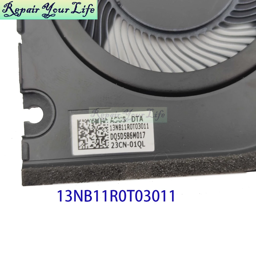 Ventilador enfriador de CPU UM3406 para Asus Zenbook 14 OLED UM3406HA UM3406KA ventiladores de radiador de refrigeración para portátil 13NB1270T01011 ND85C57-23J06 - imagen 5