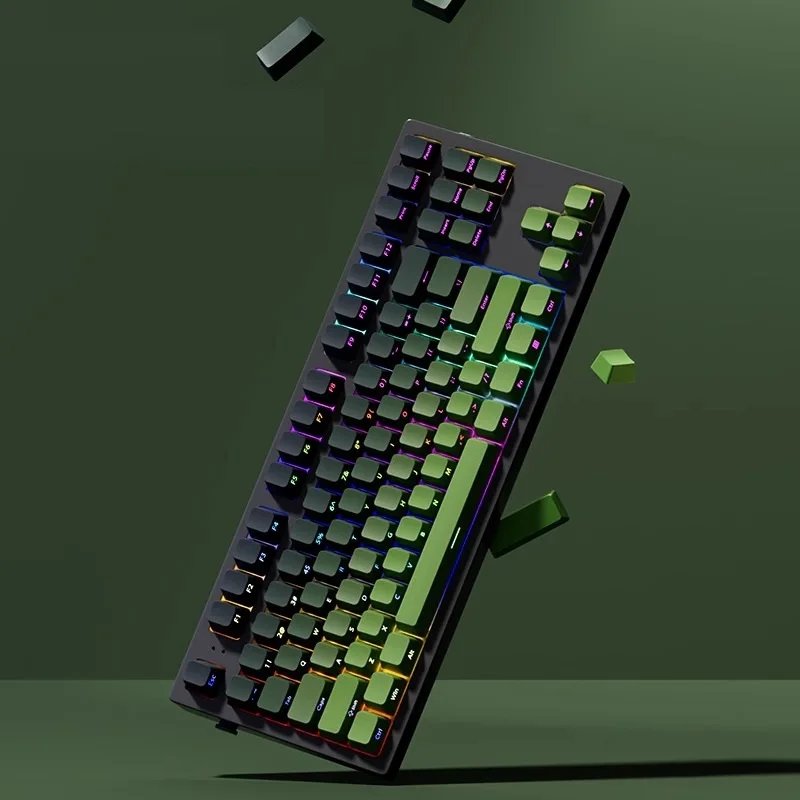 Teclas K135 PBT con estampado lateral, juego de teclas con gradiente de brillo de doble disparo, perfil de cereza para teclado mecánico - imagen 5