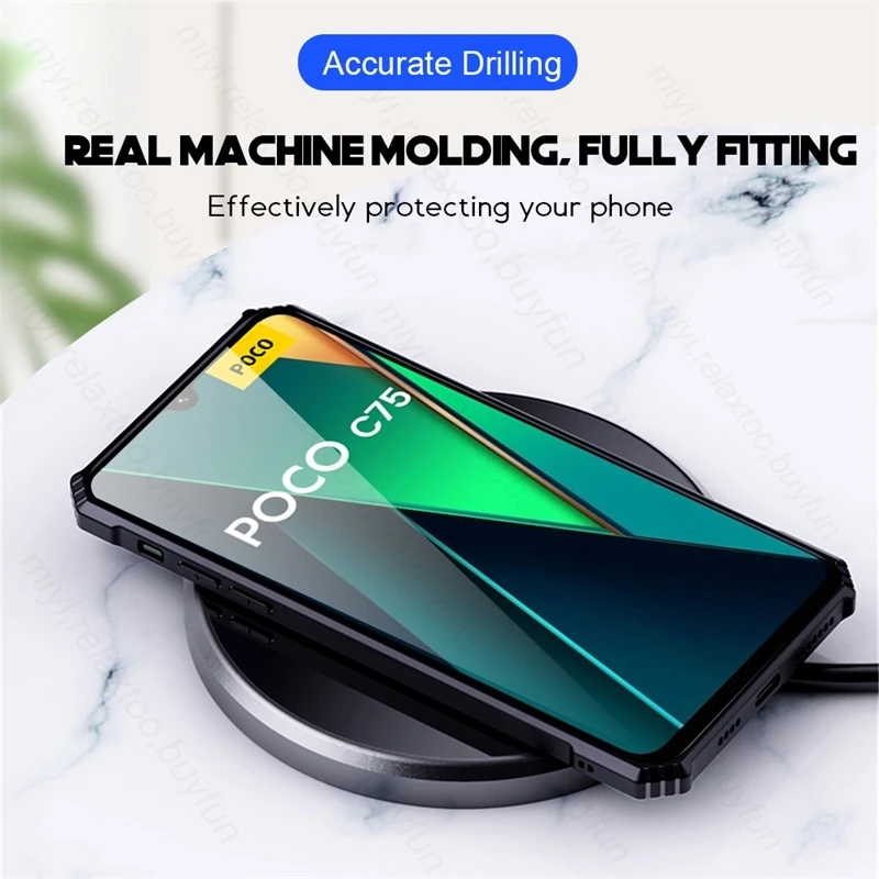 Para Xiaomi Poco C75 4G funda acrílica transparente a prueba de golpes funda protectora para cámara Poko Little PocoC75 C 75 75C NFC Fundas protectoras - imagen 3