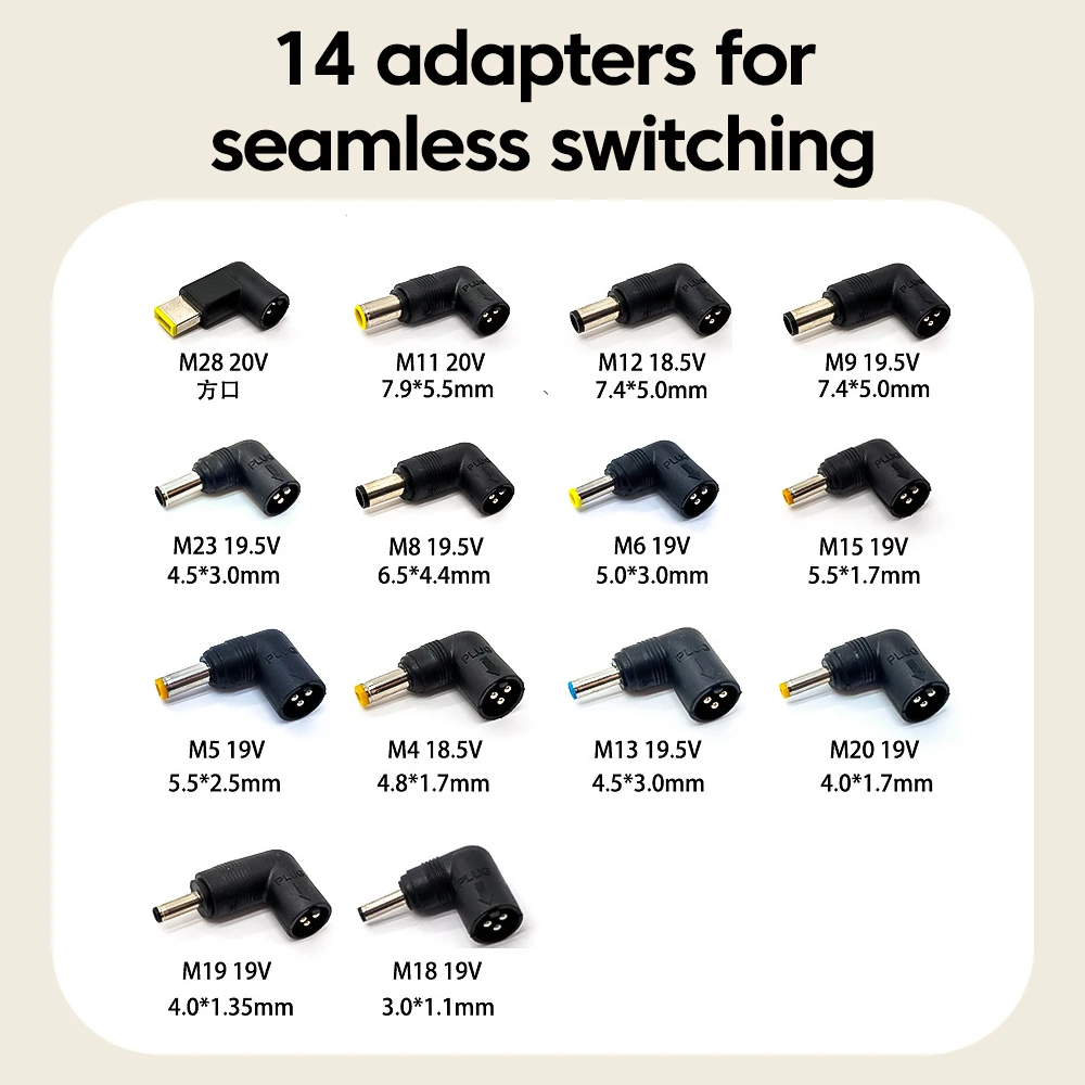 19V 3.42A 65W 4,0*1,35 cargador de corriente adaptador de ordenador portátil para Asus Zenbook Lenovo HP puertos de conversión de fuente de alimentación multifuncional - imagen 5