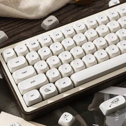 MOA PBT: teclas para teclado mecánico con diseño de gato blanco