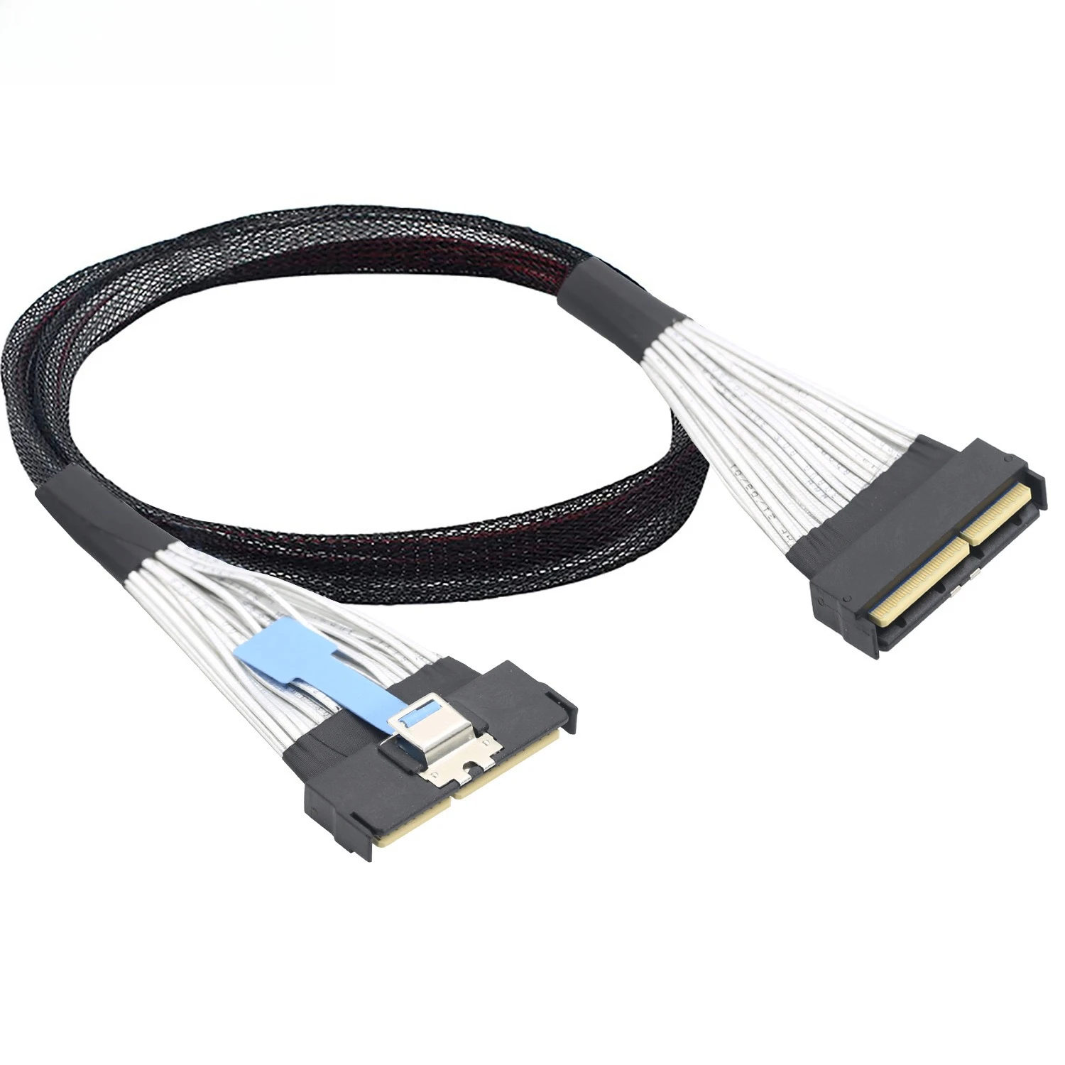 Slimline SAS MCIO 5,0 124P 16X a MCIO 5,0 124P Cable adaptador de datos de servidor longitud opcional 0,25 M 0,5 M - imagen 3