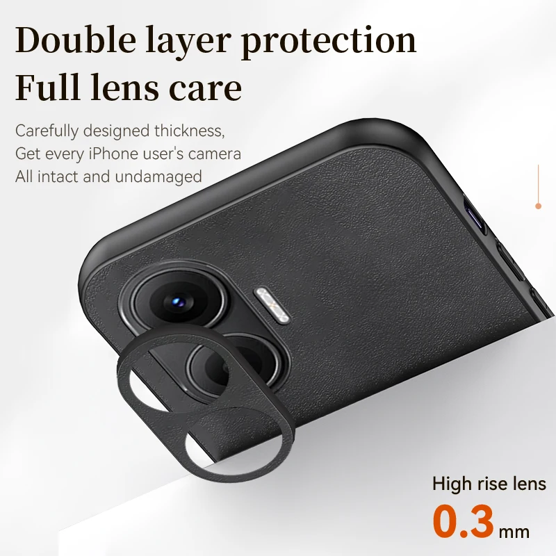 360 °   Funda con soporte giratorio de grado para Xiaomi Poco X7 X6 X5 X3 NFC F7 M7 Pro 4G 5G, funda trasera de piel de oveja - imagen 5