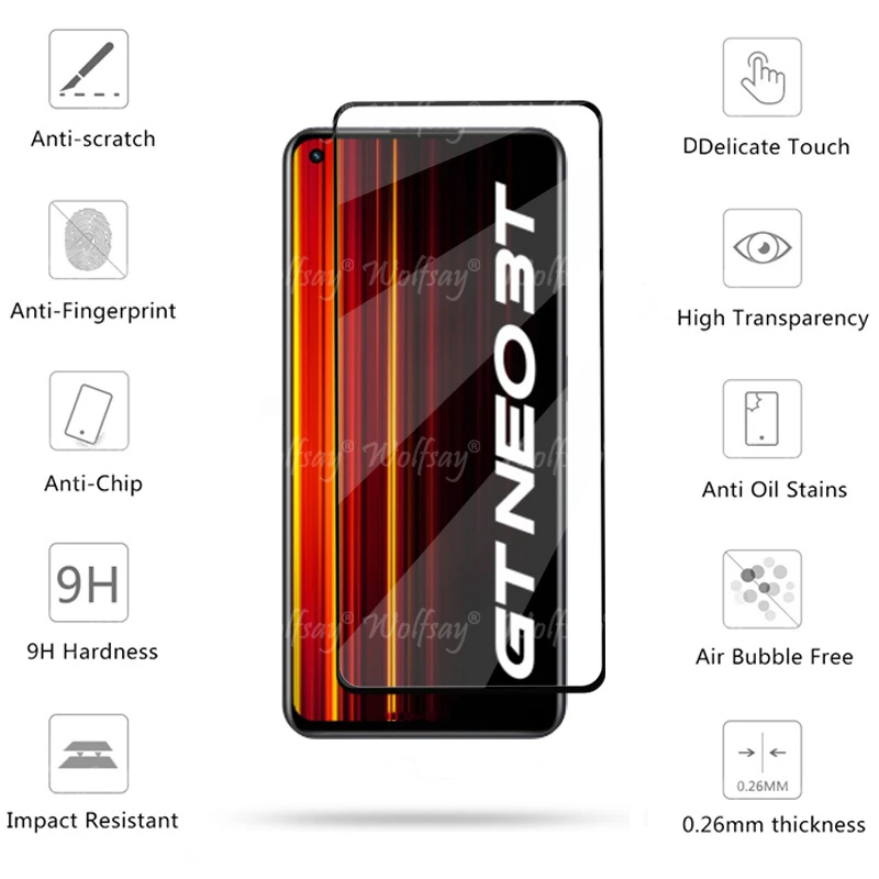 Para Realme GT NEO 3T vidrio para Realme GT NEO 3T Protector de pantalla de vidrio templado película de cámara para Realme GT NEO 3T 3 2 2T vidrio - imagen 3