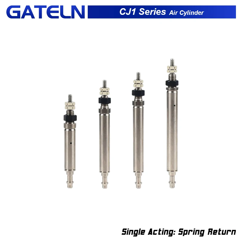 SMC-Mini cilindro de retorno de resorte de acción única tipo CJ1B, CJ1B4-5SU4, CJ1B4-10SU4, CJ1B4-15SU4, cilindro neumático de aire
