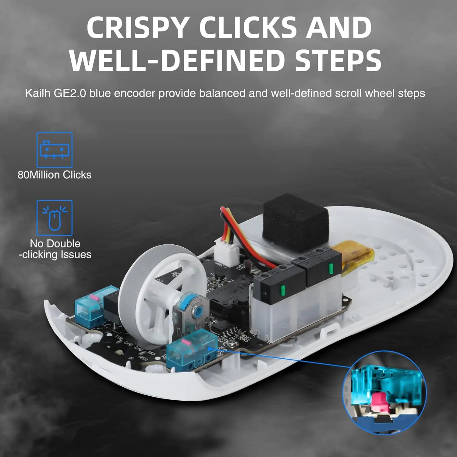 Ratón inalámbrico para juegos AJAZZ AJ139PRO, modo dual 2,4G/inalámbrico, sensor PAW3395 de 26000 DPI, 59 g, ligero, ergonómico para diestros - imagen 4