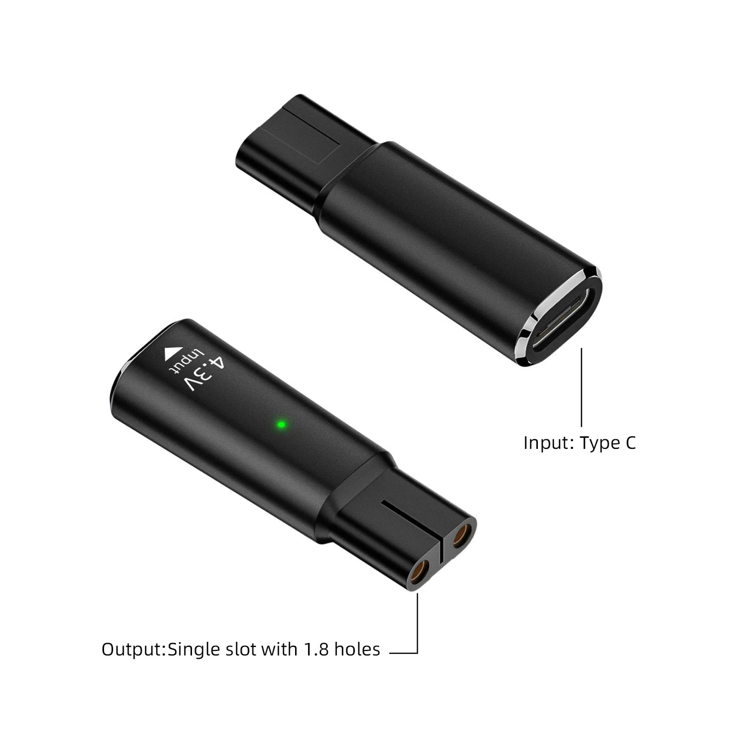 Adaptador de afeitadora USB tipo C PD a DC 4,3 V, convertidor de carga para cargador de Afeitadora eléctrica Philps QP2520 QP2515 QP2620 S300 USB-C