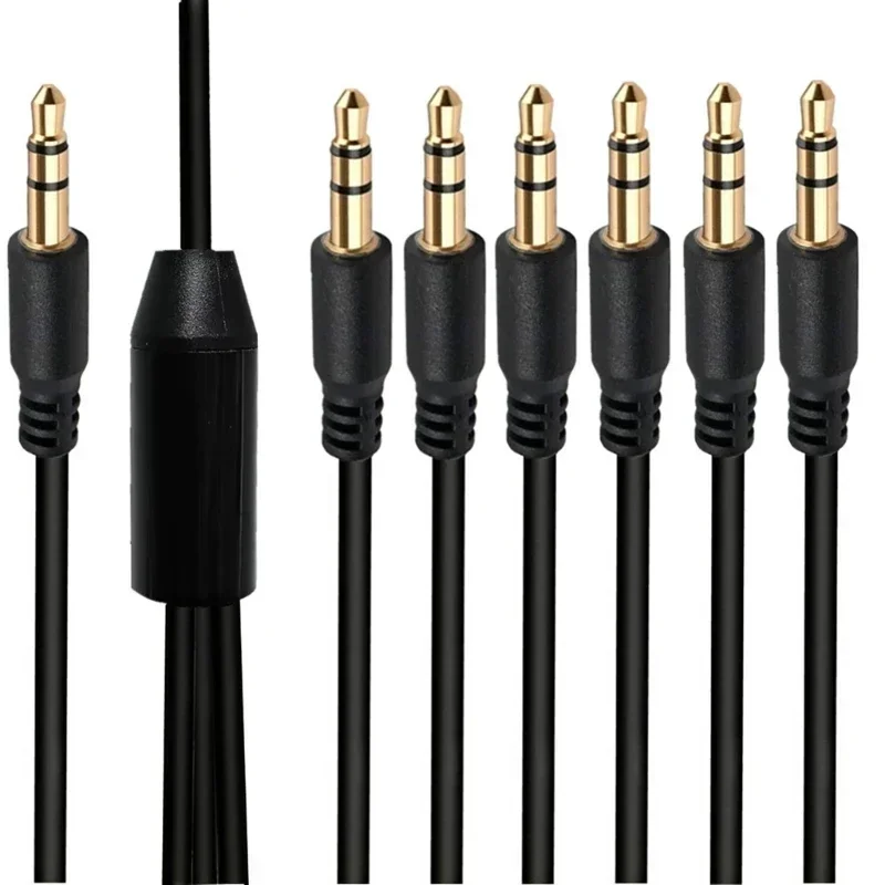 Cable de Audio con conector para auriculares, divisor de 3,5mm, Cable de 3,5mm, 1 macho a 2/3/4/5/6 macho, adaptador divisor de Cable auxiliar para auriculares de ordenador - imagen 2