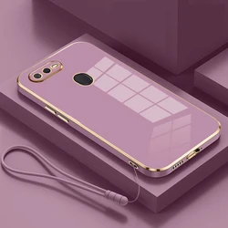 Funda Silicona OPPO A7 Antigolpes Chapado Cuadrado Lujo Premium