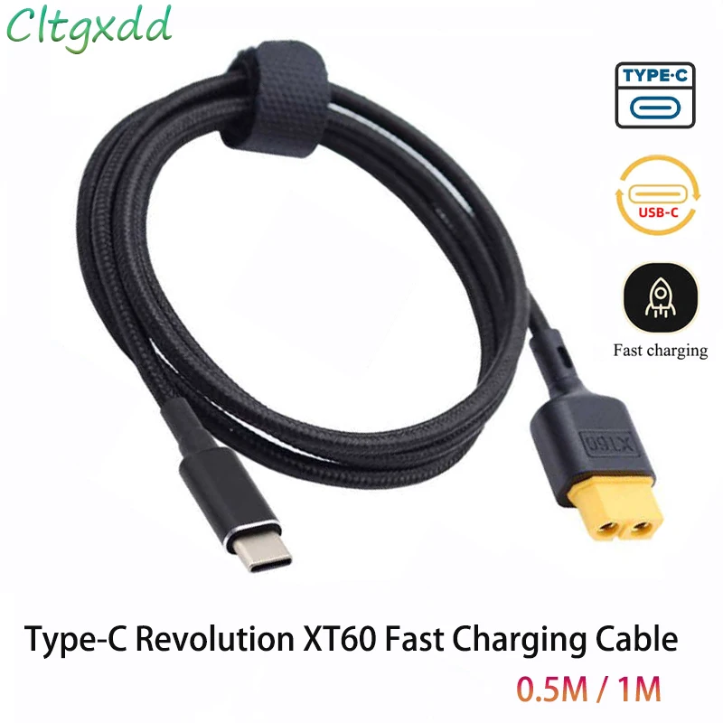 C-TYPE-Cable de conversión de cargador de 5-20V, entrada a XT60 5,0-20V, SC100, protocolo de carga rápida MAX 20V 5A 0,5 m/1m conector - imagen 3