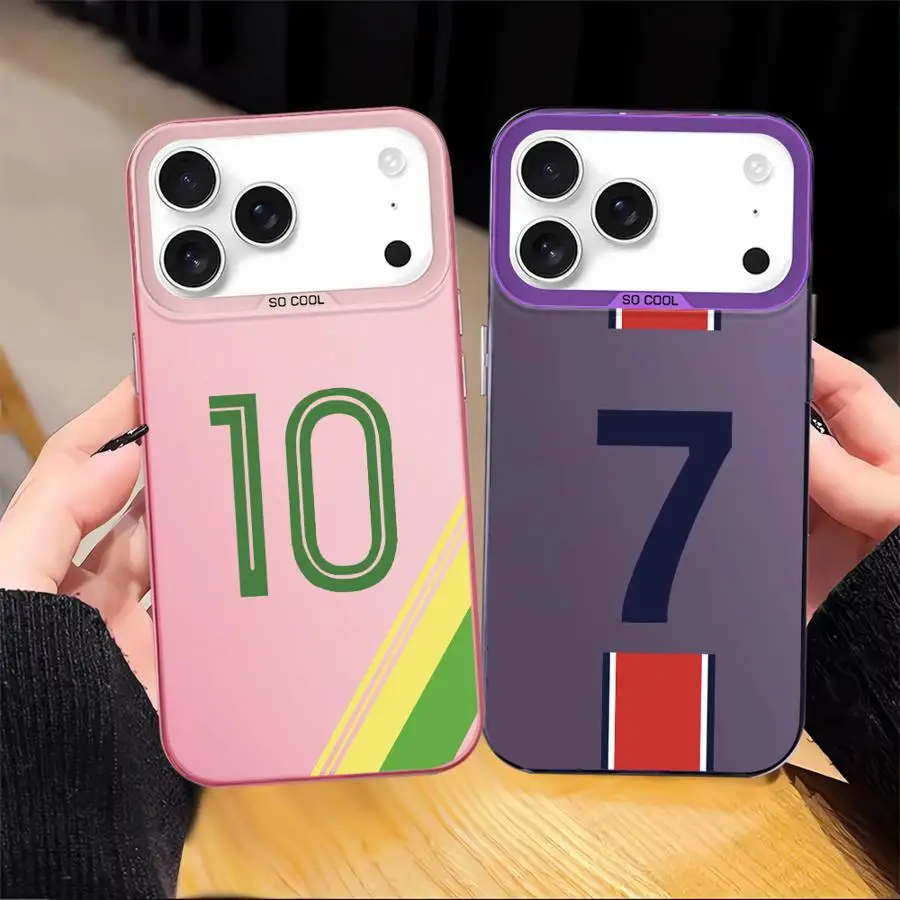 Funda trasera de teléfono para iPhone XS 14 15 Plus 13 XR 12 11 17Air 16e 16 17 Pro Max número de bola - imagen 3