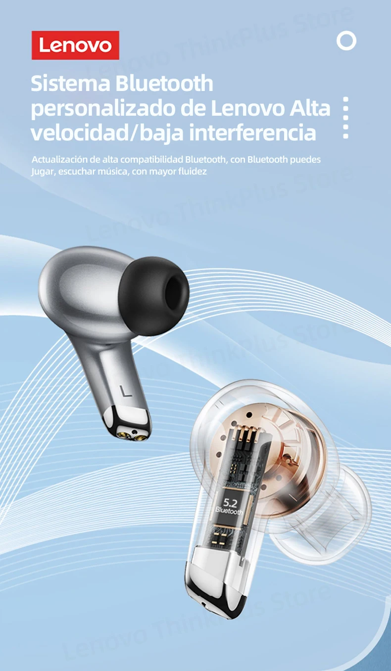 Auriculares Bluetooth Lenovo LP5 - Especificaciones técnicas y compatibilidad