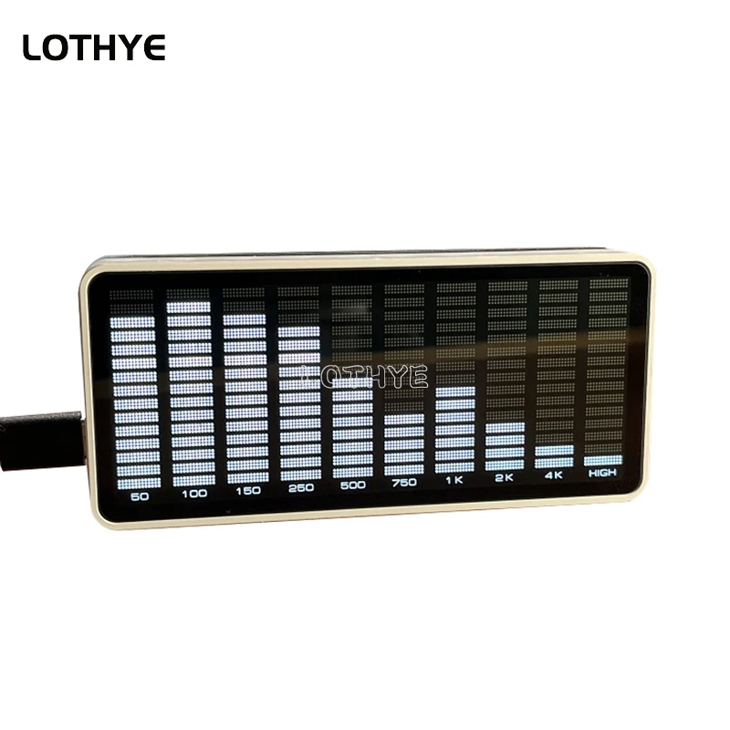 Multimode LED Audio Music Spectrum White Green Display TYPE-C Voice Activated Rhythmic Atmosphere Light Level Indicator VU Meter - imagen 3